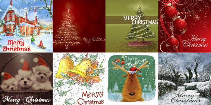 Christmas Card / Merry Christmas - MULTIPACK 8 CARDS - Say it with a Greetings Card