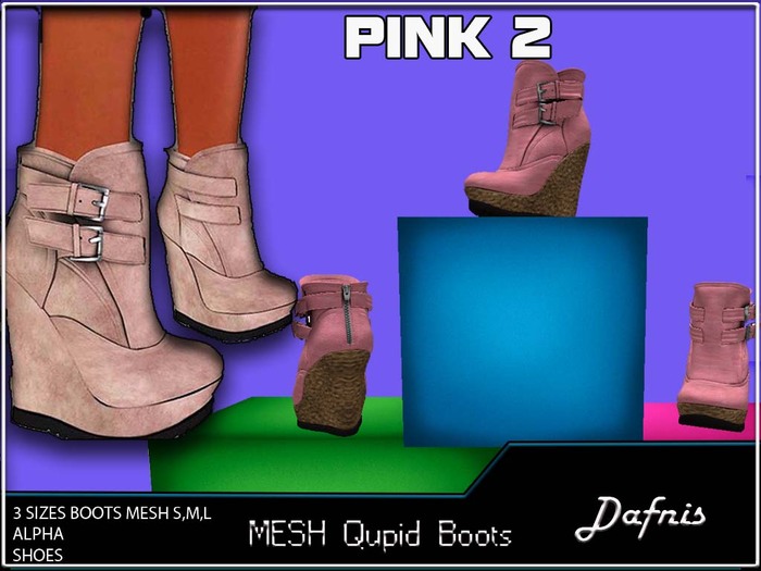 *DAFNIS MESH Qupid Boots PINK 2