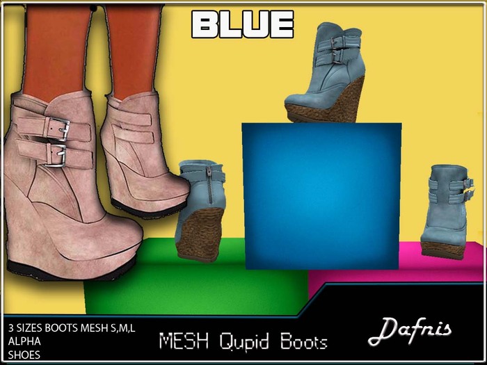 *DAFNIS MESH Qupid Boots BLUE