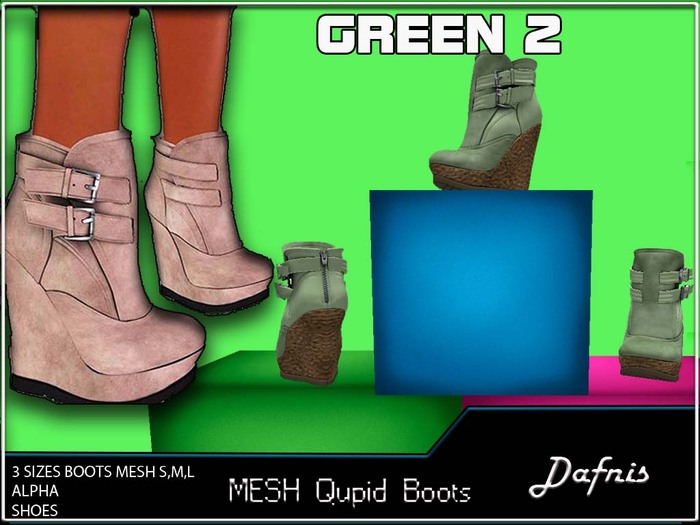 *DAFNIS MESH Qupid Boots GREEN 2