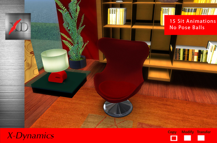 XD Modern Egg Chair Red Leather Boxed