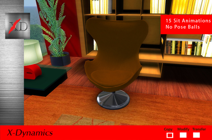 XD Modern Egg Chair Gold Leather Boxed