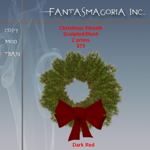 Christmas Wreath - Dk. Red