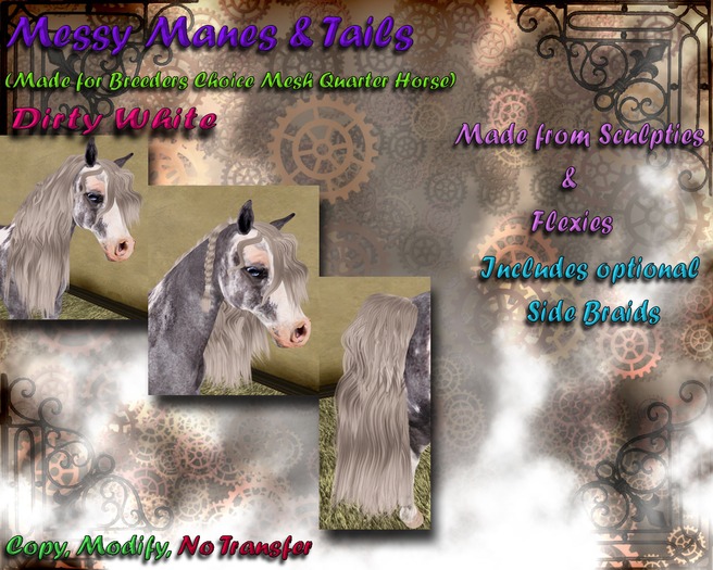 *SC* Messy Manes and Tails Dirty White