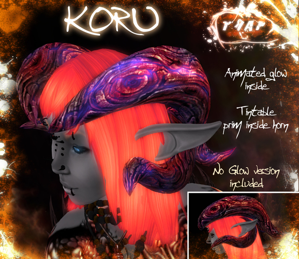 [][]Trap[][] Koru Red Violet Demon Horns