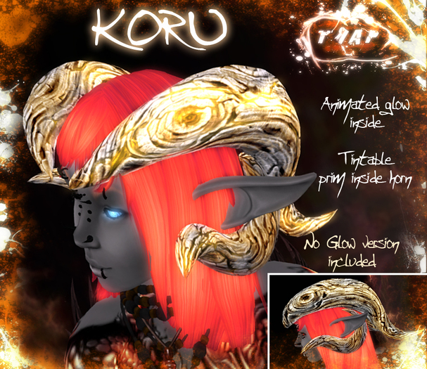 [][]Trap[][] Koru Silver Gold Demon Horns