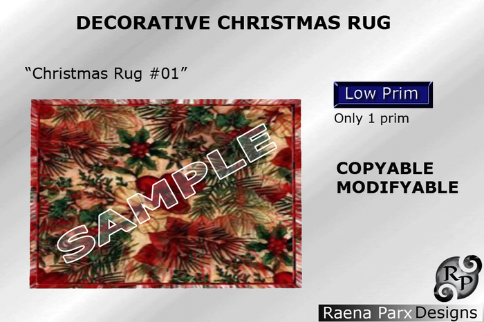 Decorative Holiday Christmas Rug #01 - (COPY/MOD) - *RPD*