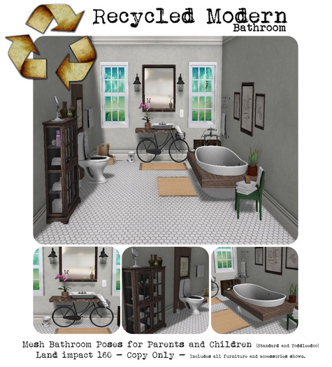 Tiny Spaces - Recycled Modern Bathroom