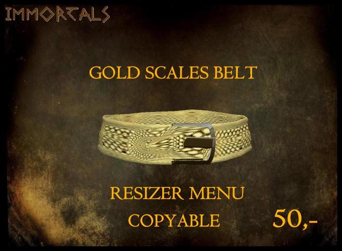 IMMORTALS GOLD SCALES BELT