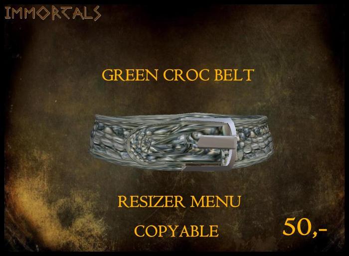 IMMORTALS GREEN CROC BELT