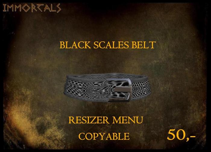 IMMORTALS BLACK SCALES BELT
