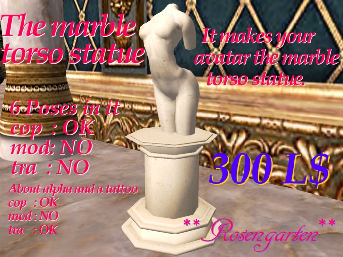 The marble torso statue