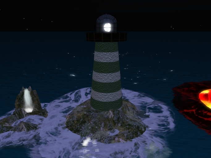 Arkad's 11 Prims Offsim Lighthouse green stripes