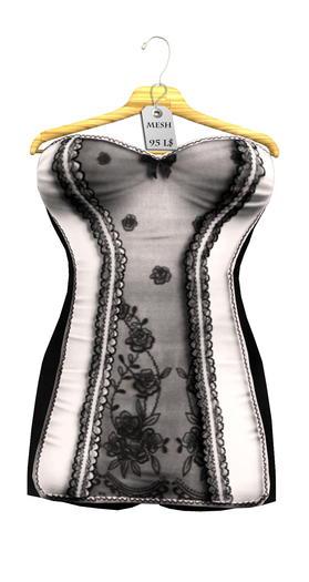 Mesh_Lacy Swimsuit  White