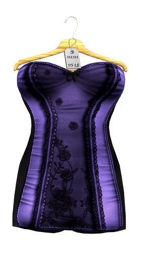 Mesh_Lacy Swimsuit  Purple