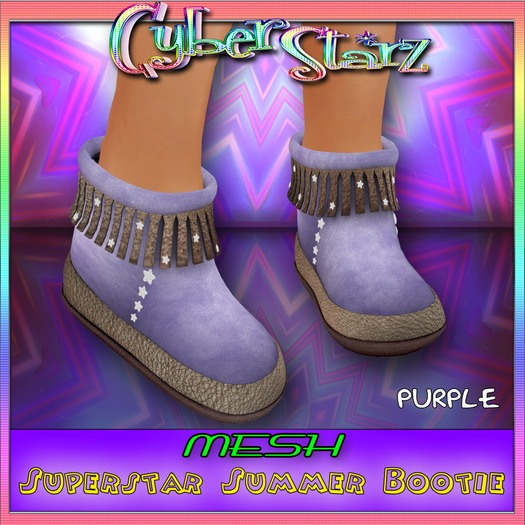 ~>CS<~MESH SUPERSTAR SUMMER BOOTIE /purple