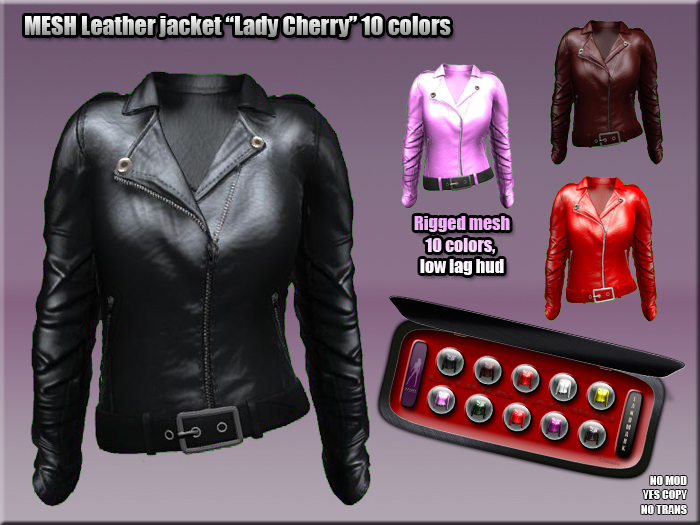 EF - Mesh Leather jacket "Lady Cherry" 10 colors