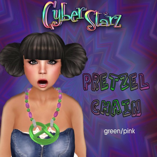 ~>CS<~PRETZEL CHAIN/PINK GREEN