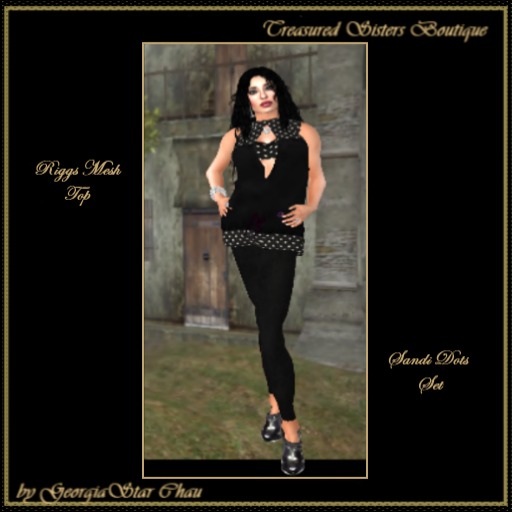 GSC Sandi Dots Riggs Mesh Pant Set