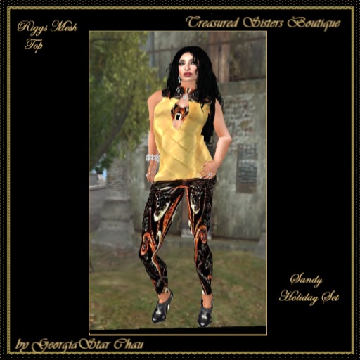 GSC Sandi Holiday Riggs Mesh Pant Set