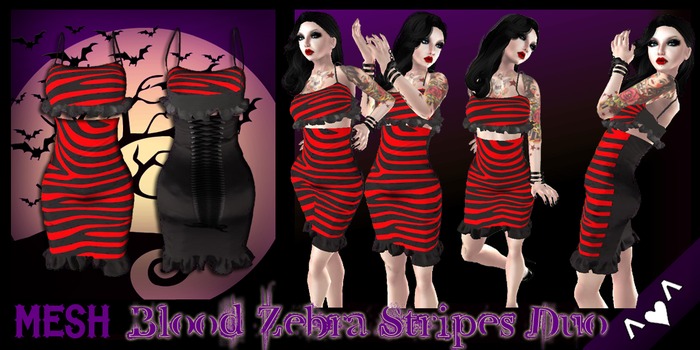 ^v^DRBC^v^Blood Zebra Ruffle Duo