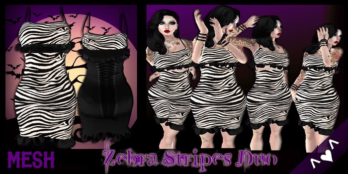 ^v^DRBC^v^Zebra Ruffle Duo