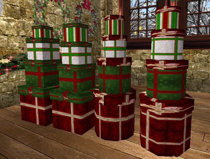 Mesh:Gift Box Stack 4x4 row Velvet Patterns