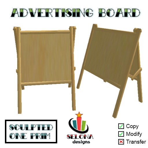 Selona Designs - Advertising Board