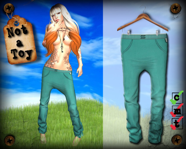 [NaT]-Skinny Slacks UltraGreen Marine