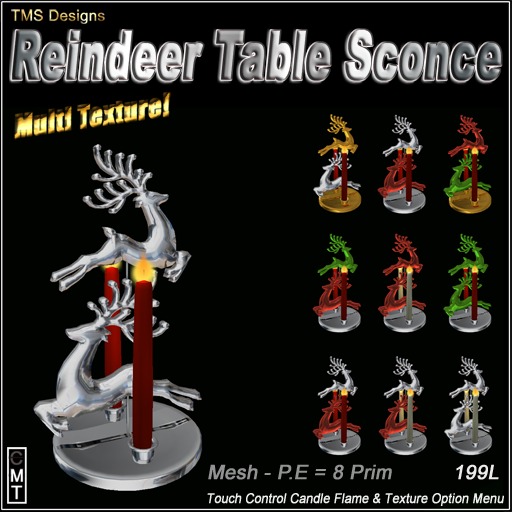 Christmas Reindeer/Candle Table Decoration