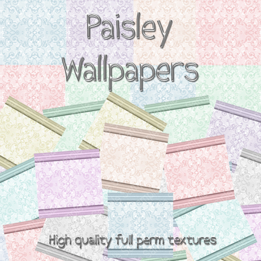 Paisley Wallpaper Texture Set - 25 Full perm, high quality textures!