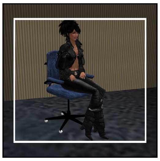 Secretary Chair Boxed (Dark Blue)