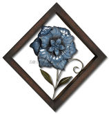 Blue Flower Metal Art