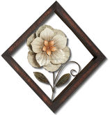 Ivory Flower Metal Art