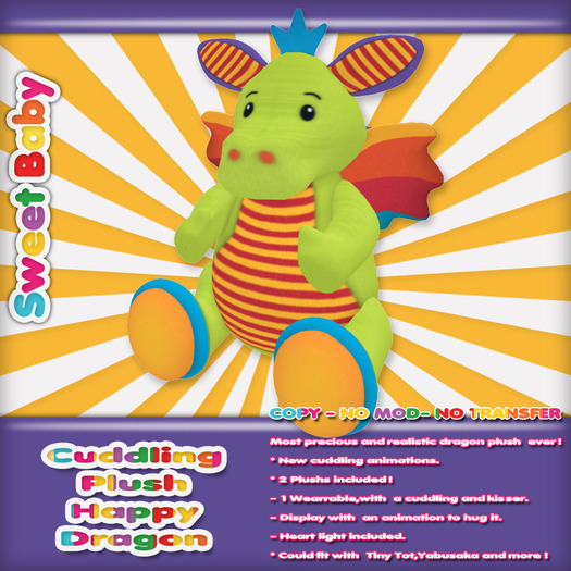 Sweet Baby - Cuddling Happy Dragon Plush