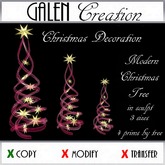 *** GALEN CREATION *** Modern Christmas Tree  red