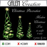 *** GALEN CREATION *** Modern Christmas Tree  green