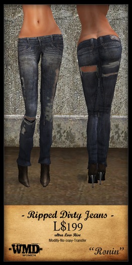 -wmd- Sugoi Ronin Jeans RIPPED DIRTY