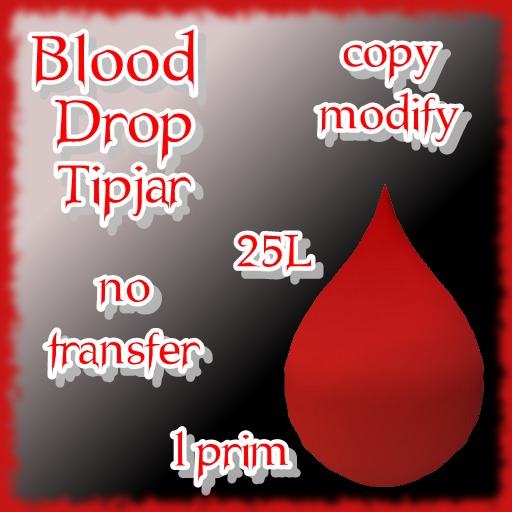 Blood Drop Tip Jar