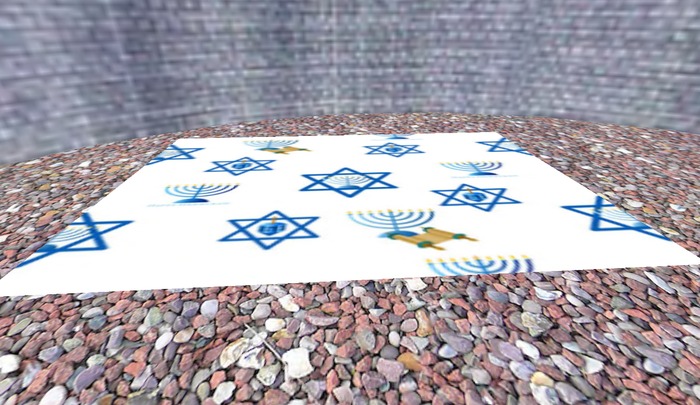 Happy Chanukah Rug Stars & Menorah