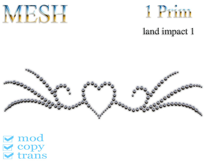 T-3D Creations [HEART  No.8] MESH - Full Perm -