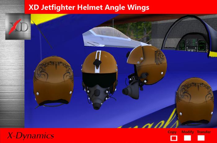Pilot Helmet - Angle Wings Copper