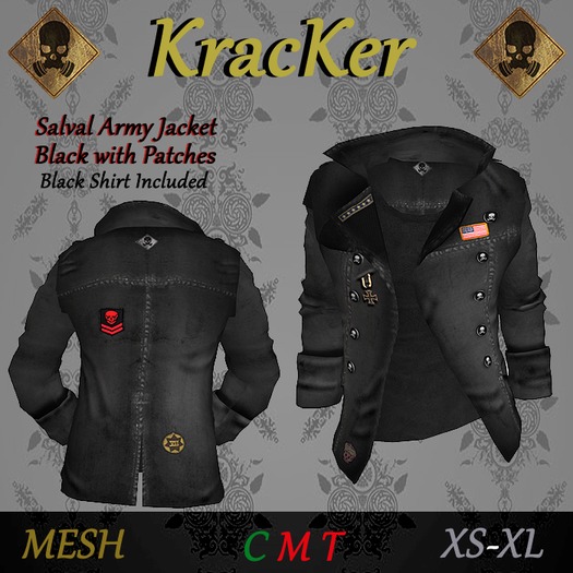 Salval Army Jacket - Black