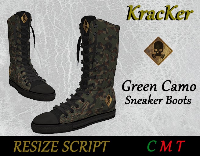 Sneaker Boots - Green Camo