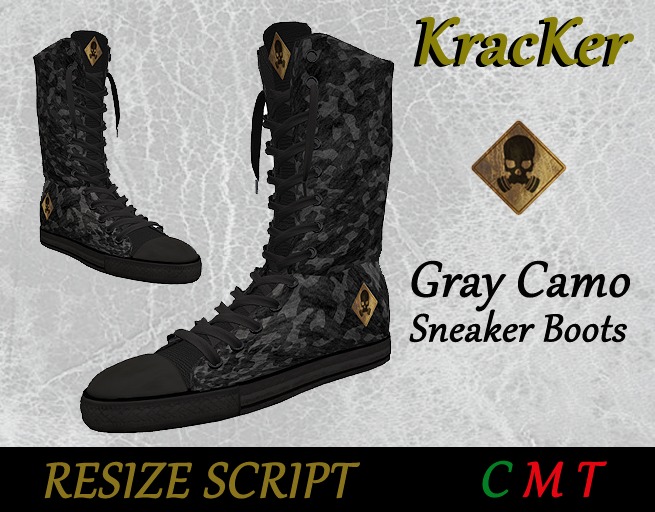 Sneaker Boots - Gray Camo