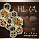 EarthStones Hera Diamond Earrings - Spice (BOXED)