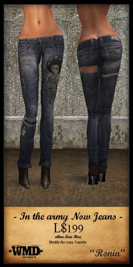 -wmd- Sugoi Ronin Jeans ARMY RIPPED