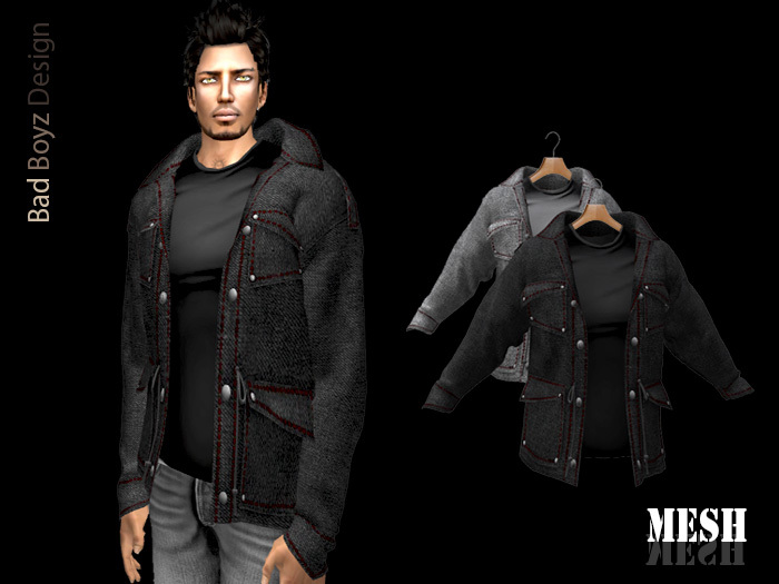 Bad BoyZ Mesh Jeans Jacked withe Shirt