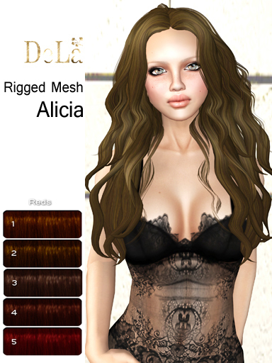 =DeLa*= Mesh Hair "Alicia" Reds