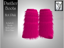 ~TB~ Panther Fur Boots - Hot Pink
